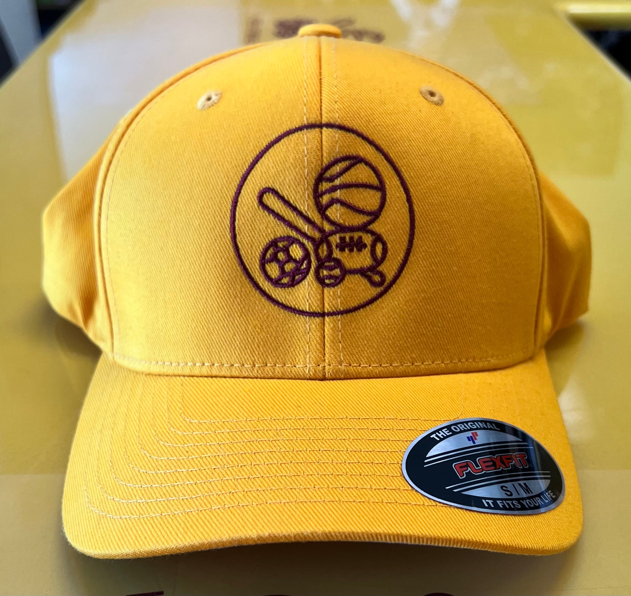 VSC Ballman Logo FlexFit Adult Wooly Hat Gold S/M – Valleywide Sports Cards