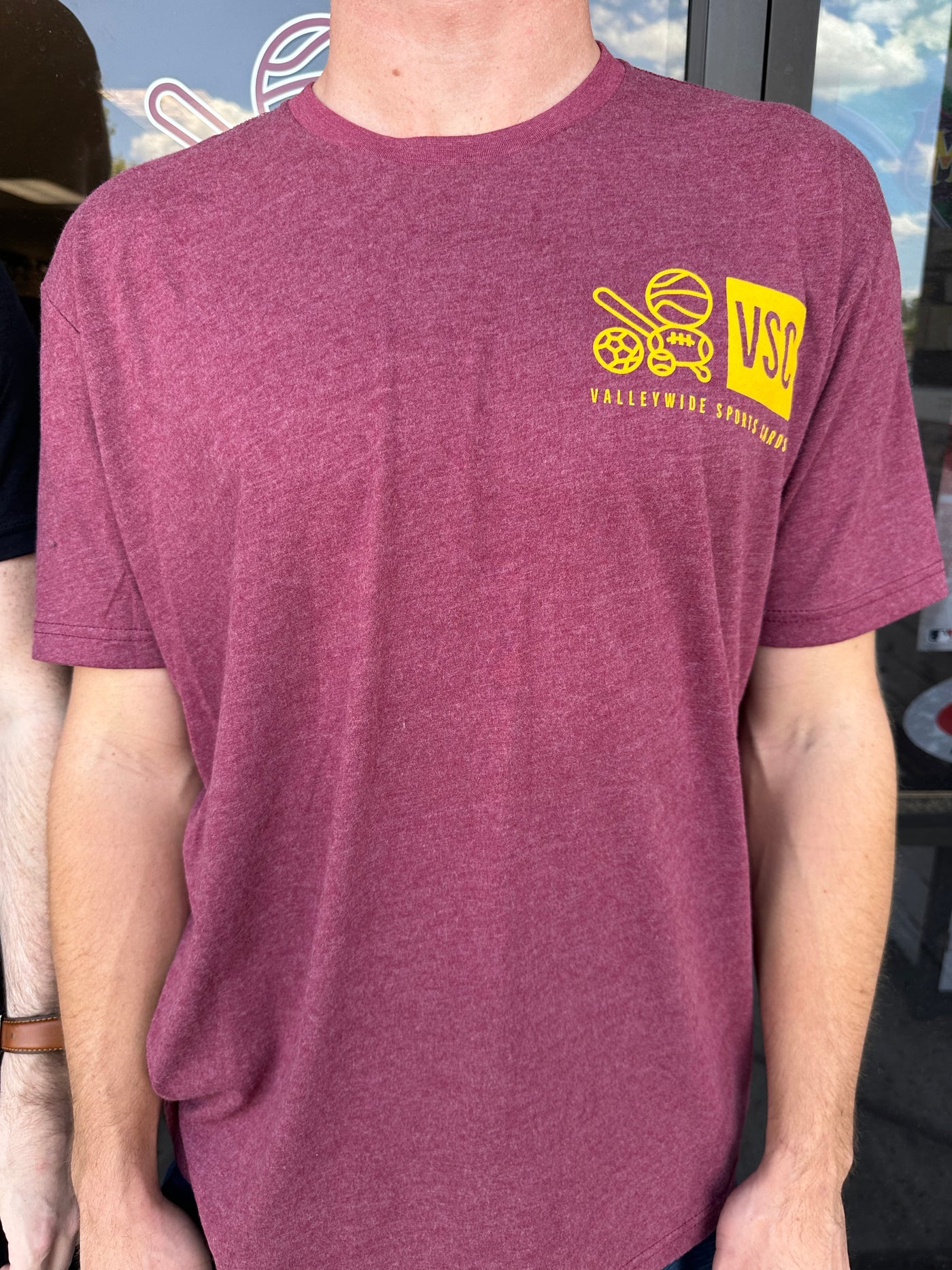 Valleywide Sports Cards Ballman Logo T-Shirt Maroon - XXL