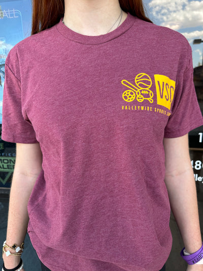 Valleywide Sports Cards Ballman Logo T-Shirt Maroon - XXL