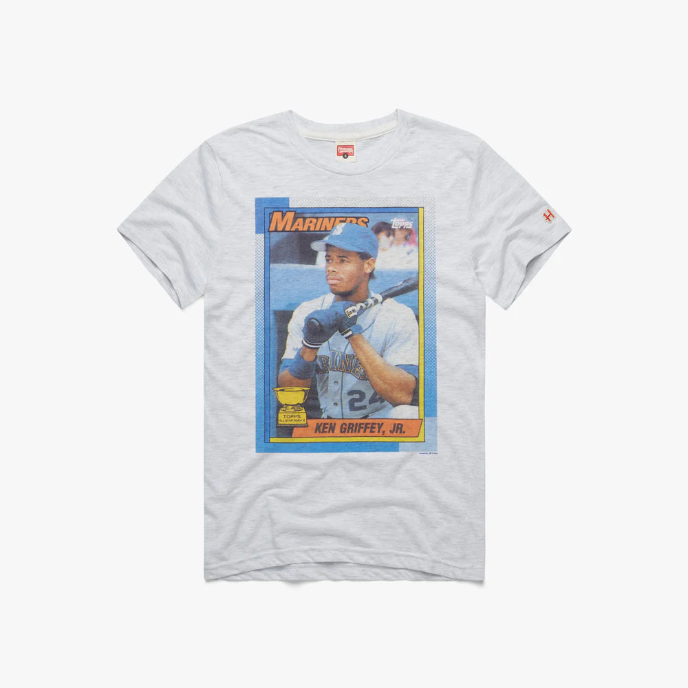 1990 Topps All-Star Rookie Ken Griffey Jr. T-Shirt Ash by Homage - XXL