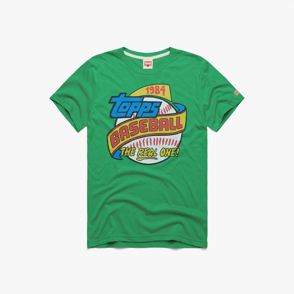 Topps Baseball 1984 T-Shirt Green by Homage - Small