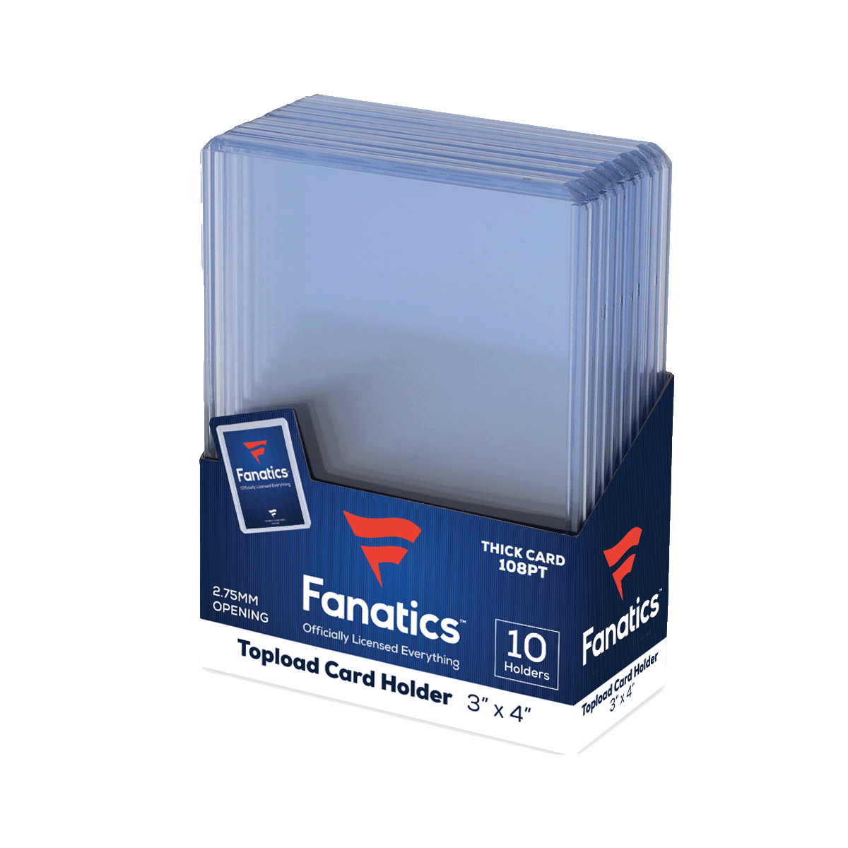Fanatics 108pt 3x4 Top Loader - 10 Count