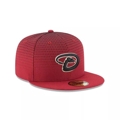 NEW ERA ARIZONA DIAMONDBACKS MENS RED ACPERF ALT3 2017 59FIFTY FITTED HAT - SIZE 7 1/4
