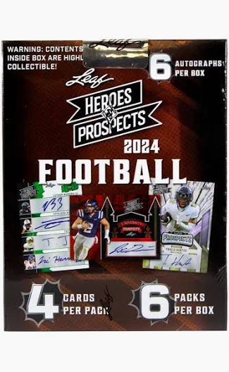 2024 Leaf Heroes & Prospects Football Hobby Box