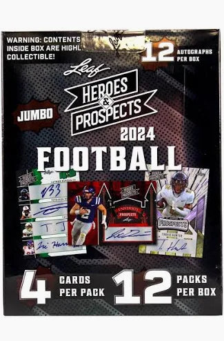 2024 Leaf Heroes & Prospects Football Jumbo Box