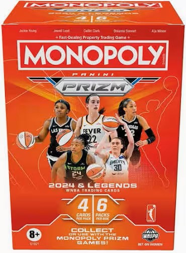 2024 Panini Prizm Monopoly WNBA Basketball 6-Pack Blaster Box