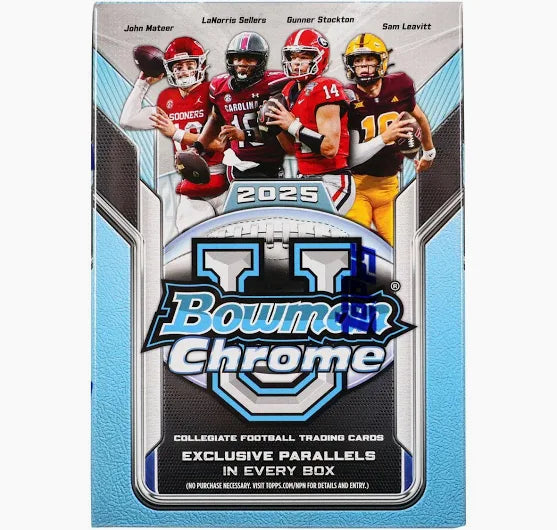 2025 Bowman Chrome University Football Blaster Box