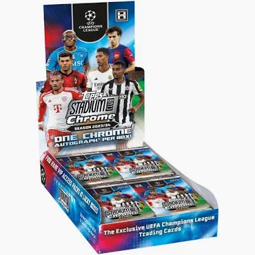 2023/24 Topps UEFA Club Competitions Stadium Club Chrome Soccer Hobby Box