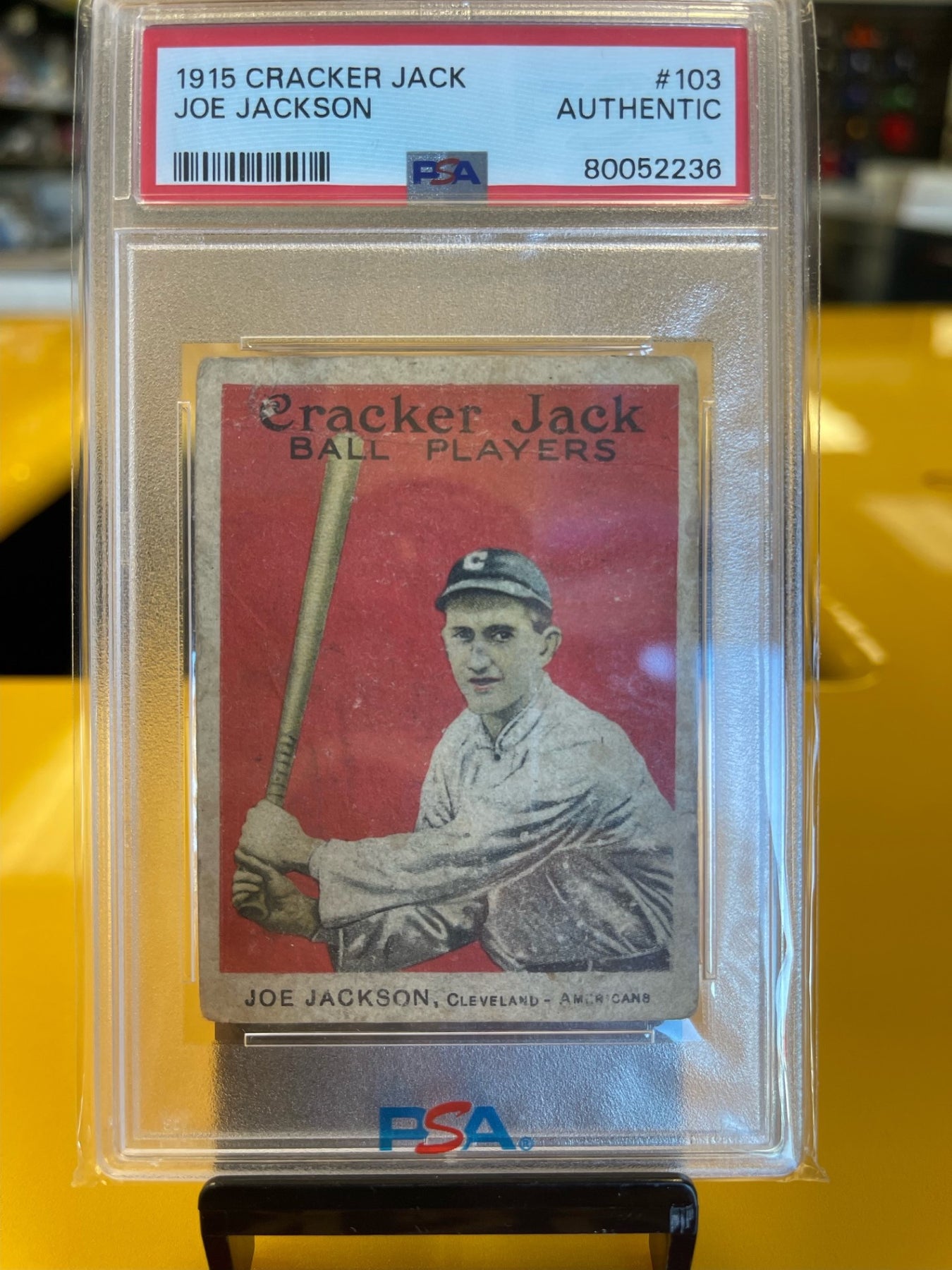 1915 Cracker Jack Joe Jackson 103 PSA Authentic Valleywide Sports Cards